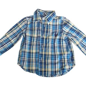 Size 12 months baby boys plaid Chaps long sleeve shirt